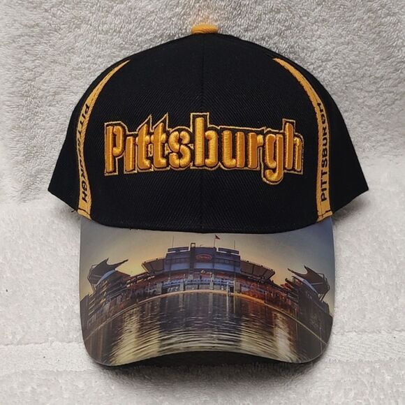 S&J Cap Pittsburgh Stadium Velcroback Hat - New - Picture 1 of 9